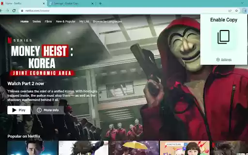 Enable Copy Anywhere  from Chrome web store to be run with OffiDocs Chromium online