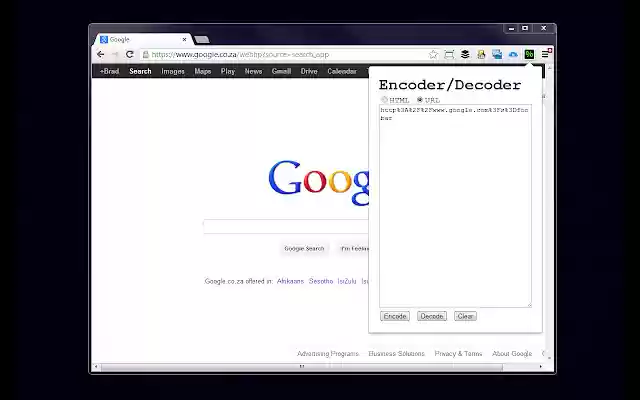 encoder／decoder  from Chrome web store to be run with OffiDocs Chromium online
