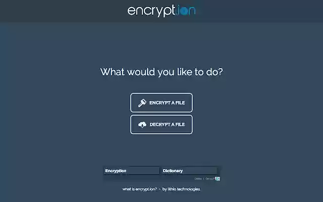 Encrypt.ion Web App  from Chrome web store to be run with OffiDocs Chromium online