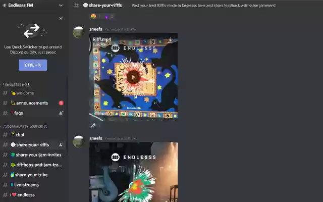 Endlesss Rifff Discord Autoplayer  from Chrome web store to be run with OffiDocs Chromium online