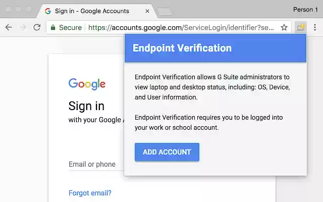 Endpoint Verification from Chrome web store to be run with OffiDocs Chromium online Endpoint Verification from Chrome web store to be run with OffiDocs Chromium online