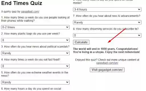 End Times Quiz by Gagadget  from Chrome web store to be run with OffiDocs Chromium online