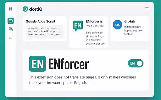 ENforcer  from Chrome web store to be run with OffiDocs Chromium online