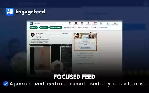 EngageFeed Custom LinkedIn feed  from Chrome web store to be run with OffiDocs Chromium online