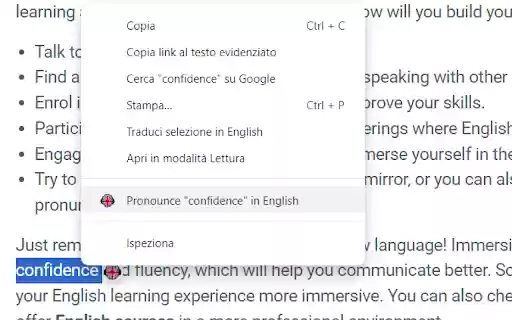 Chromeウェブストアの英語発音拡張機能がOffiDocs Chromiumでオンラインで実行可能