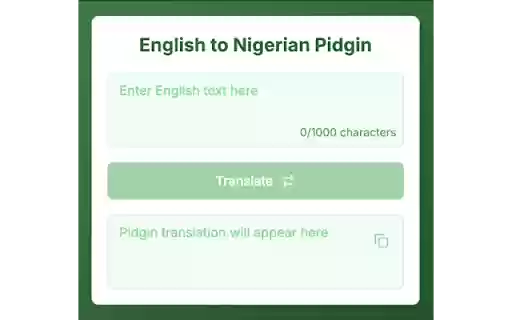 English to Nigerian Pidgin Translator  from Chrome web store to be run with OffiDocs Chromium online