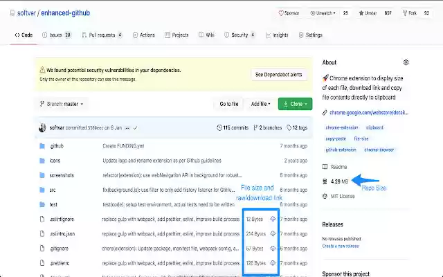 Enhanced GitHub  from Chrome web store to be run with OffiDocs Chromium online