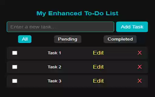 Enhanced To Do List  from Chrome web store to be run with OffiDocs Chromium online
