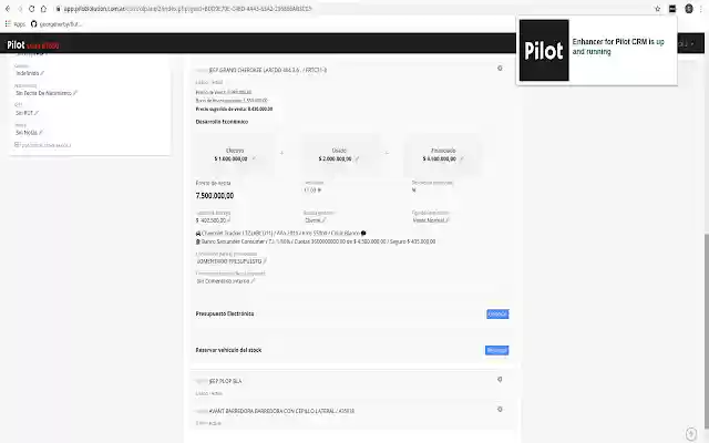 Enhancer for Pilot CRM  from Chrome web store to be run with OffiDocs Chromium online