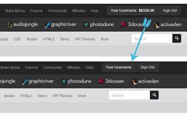 Envato Balance Hider from Chrome web store to be run with OffiDocs Chromium online Envato Balance Hider from Chrome web store to be run with OffiDocs Chromium online