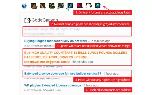 Envato Mods: Spam Removal Helper  from Chrome web store to be run with OffiDocs Chromium online