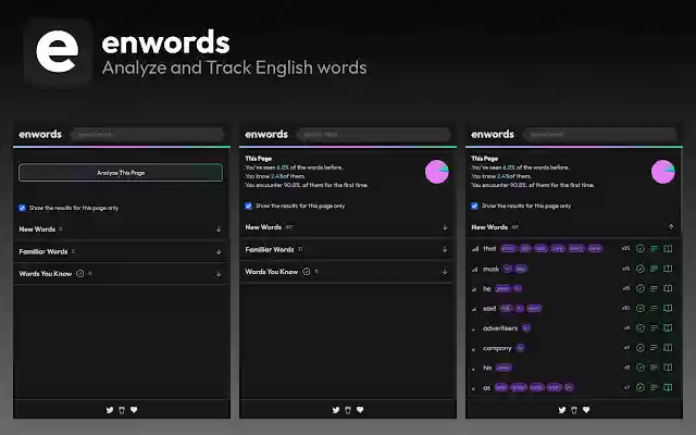 enwords  from Chrome web store to be run with OffiDocs Chromium online