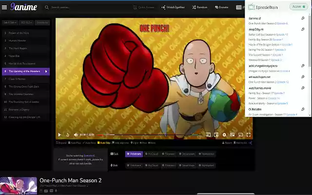 EpisodeBrain: מעקב אחר פרקים של אנימה/טלוויזיה מחנות האינטרנט של Chrome שיופעל עם OffiDocs Chromium מקוון