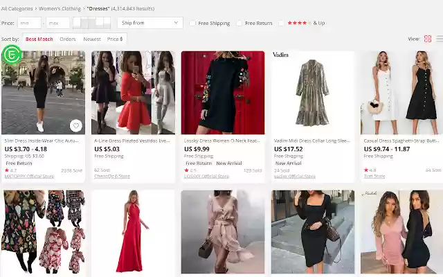 EPROLO Aliexpress product importer  from Chrome web store to be run with OffiDocs Chromium online