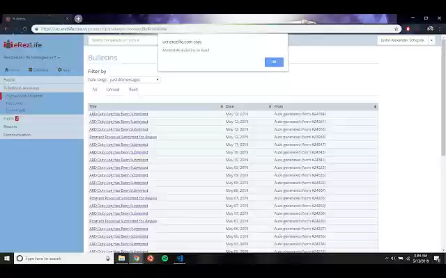 eRezLife Mark Read Tool  from Chrome web store to be run with OffiDocs Chromium online