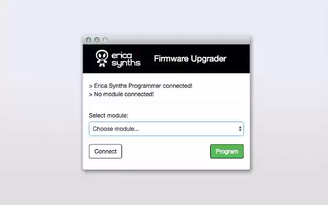 Erica Synths Firmware upgrader v2  from Chrome web store to be run with OffiDocs Chromium online