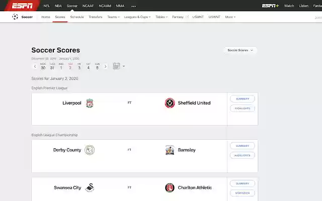ESPN Unspoiled  from Chrome web store to be run with OffiDocs Chromium online