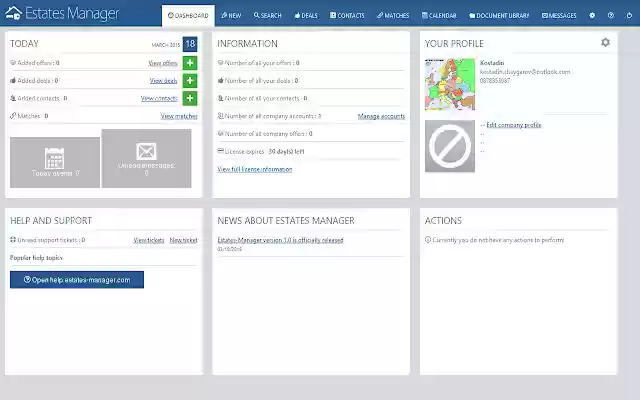 Estates Manager  from Chrome web store to be run with OffiDocs Chromium online