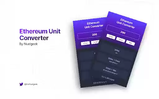 Ethereum Unit Converter  from Chrome web store to be run with OffiDocs Chromium online