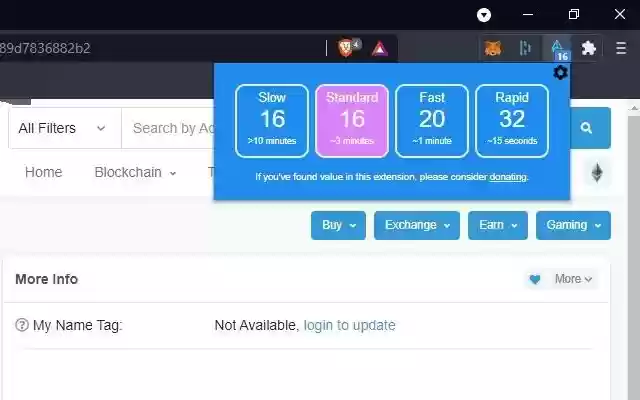Eth gas price  from Chrome web store to be run with OffiDocs Chromium online