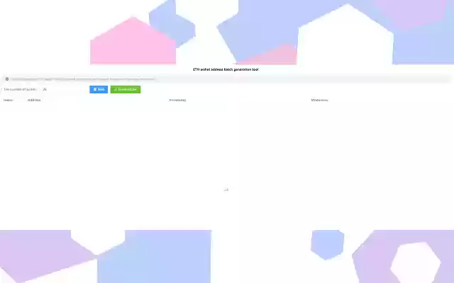 ETH wallet address batch generation  from Chrome web store to be run with OffiDocs Chromium online