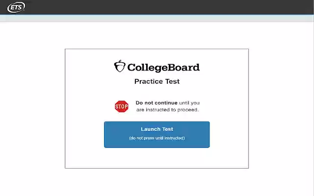 ETS College Board Practice Test  from Chrome web store to be run with OffiDocs Chromium online