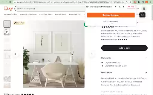 Etsy Images Downloader from Chrome web store to be run with OffiDocs Chromium online Etsy Images Downloader from Chrome web store to be run with OffiDocs Chromium online