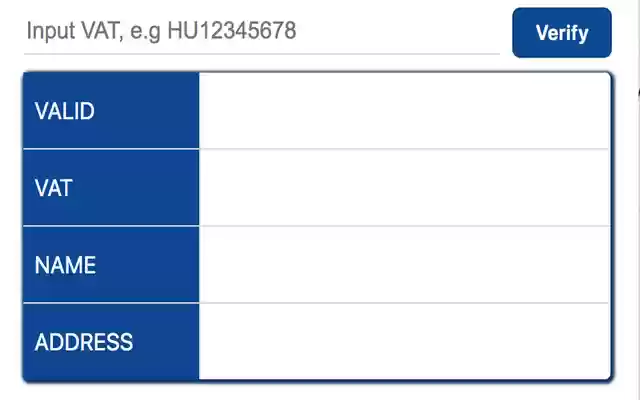 EuroVat Check  from Chrome web store to be run with OffiDocs Chromium online