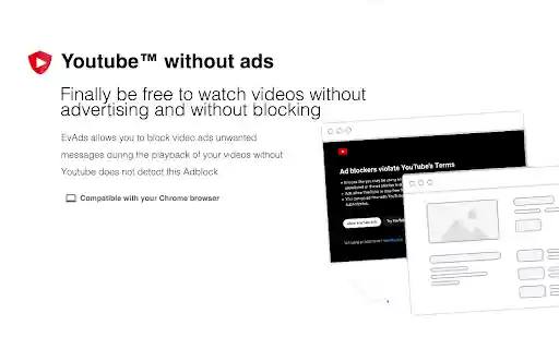 EvAds Enjoy Youtube without Ads  from Chrome web store to be run with OffiDocs Chromium online