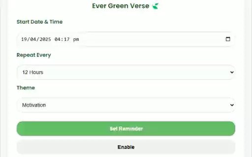 Ever Green Verse  from Chrome web store to be run with OffiDocs Chromium online