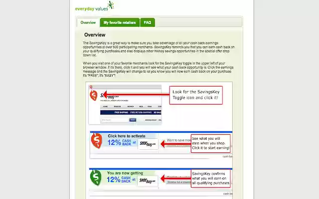 Everyday Values SavingsKey from Chrome web store to be run with OffiDocs Chromium online Everyday Values SavingsKey from Chrome web store to be run with OffiDocs Chromium online