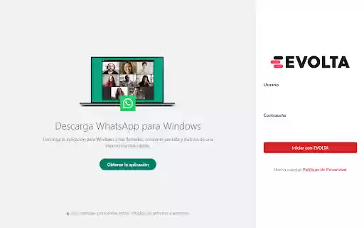 Evolta whatsapp  from Chrome web store to be run with OffiDocs Chromium online