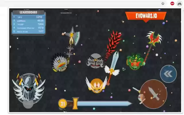 EvoWars.io Game  from Chrome web store to be run with OffiDocs Chromium online