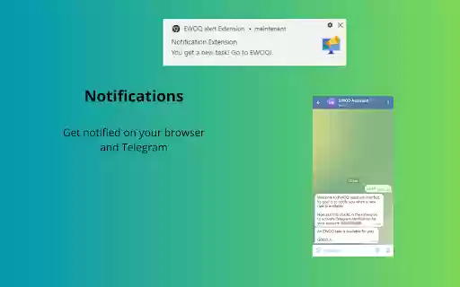 EWOQ alert Extension  from Chrome web store to be run with OffiDocs Chromium online