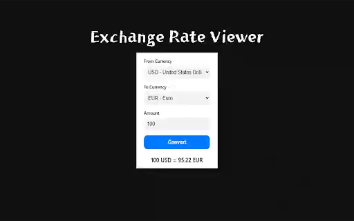 Exchange Rate Viewer  from Chrome web store to be run with OffiDocs Chromium online