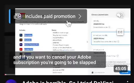 Excludes Paid Promotion  from Chrome web store to be run with OffiDocs Chromium online