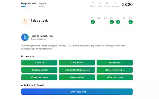 Exercise Snacks from Chrome web store to be run with OffiDocs Chromium online Exercise Snacks from Chrome web store to be run with OffiDocs Chromium online