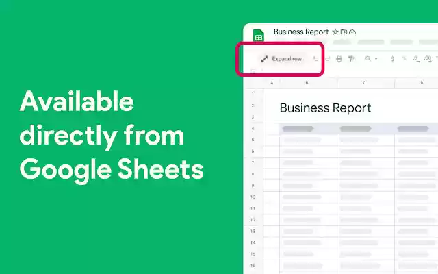Expand a Row in Sheets from Chrome web store to be run with OffiDocs Chromium online Expand a Row in Sheets from Chrome web store to be run with OffiDocs Chromium online