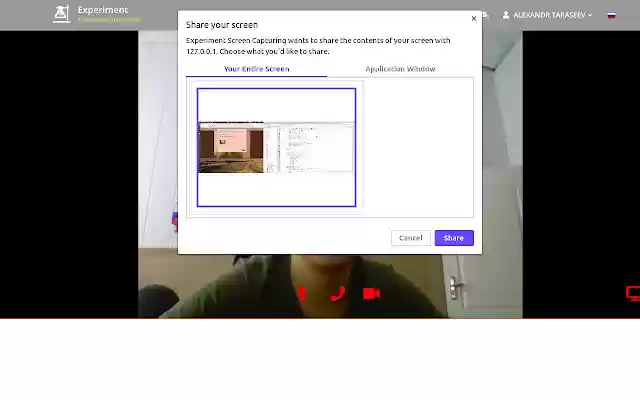 Experiment Screen Capturing  from Chrome web store to be run with OffiDocs Chromium online
