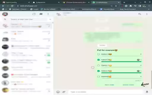 Export WhatsApp Surveys  from Chrome web store to be run with OffiDocs Chromium online