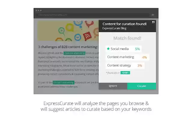 ExpressCurate  from Chrome web store to be run with OffiDocs Chromium online