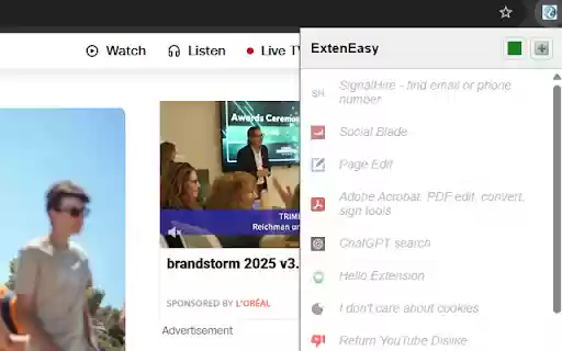 ExtenEasy  from Chrome web store to be run with OffiDocs Chromium online