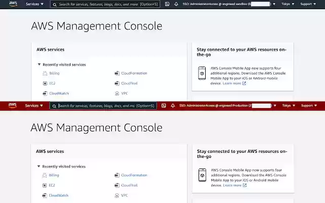 Extension for AWS SSO  from Chrome web store to be run with OffiDocs Chromium online