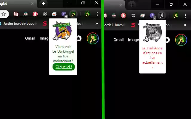 Extension Twitch LeDarkAngel  from Chrome web store to be run with OffiDocs Chromium online