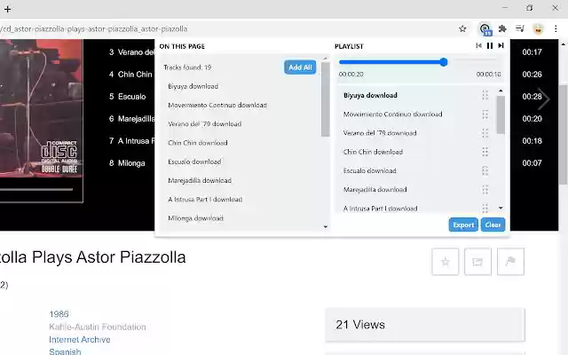 Extereo Audio Player  from Chrome web store to be run with OffiDocs Chromium online