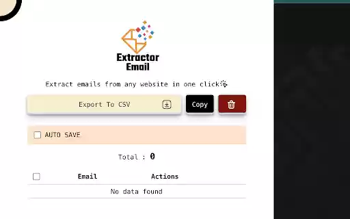 Extractor Email  from Chrome web store to be run with OffiDocs Chromium online