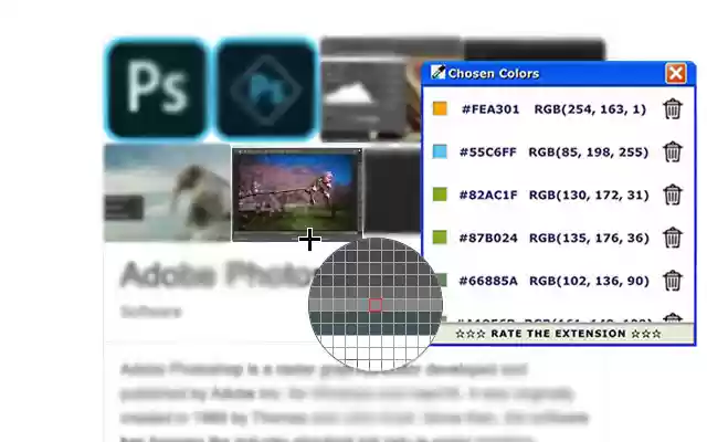 Eye Dropper X  from Chrome web store to be run with OffiDocs Chromium online