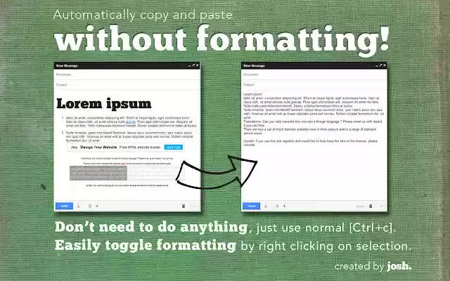 EZ Copy Plaintext  from Chrome web store to be run with OffiDocs Chromium online