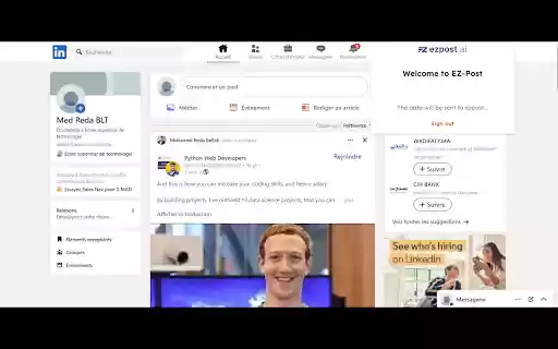 EZpost ai  from Chrome web store to be run with OffiDocs Chromium online