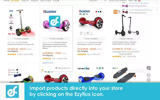 Ezyflux product Importer  from Chrome web store to be run with OffiDocs Chromium online